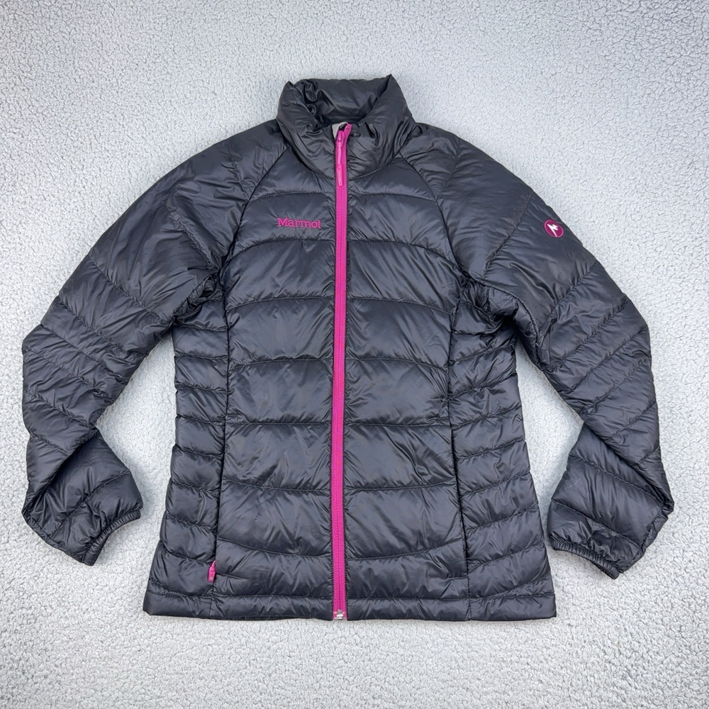 Marmot Jacket Womens Medium Gray Puffer 700 Fill Down Full Zip Insulated Outdoor